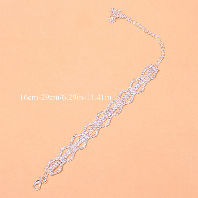 Stonefans Fashion Hollow Strass gleznă brățară pentru femei vara plajă geometrie cristal gleznă desculț lanț Boho bijuterii