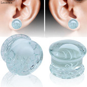 Leosoxs 2 buc. Cercei tip ureche din sticlă explozivă, meduze marine Pinna, bijuterii de modă europeană și americană