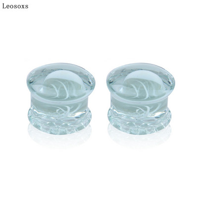 Leosoxs 2 buc. Cercei tip ureche din sticlă explozivă, meduze marine Pinna, bijuterii de modă europeană și americană