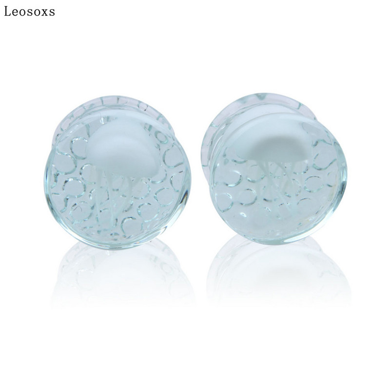 Leosoxs 2 buc. Cercei tip ureche din sticlă explozivă, meduze marine Pinna, bijuterii de modă europeană și americană