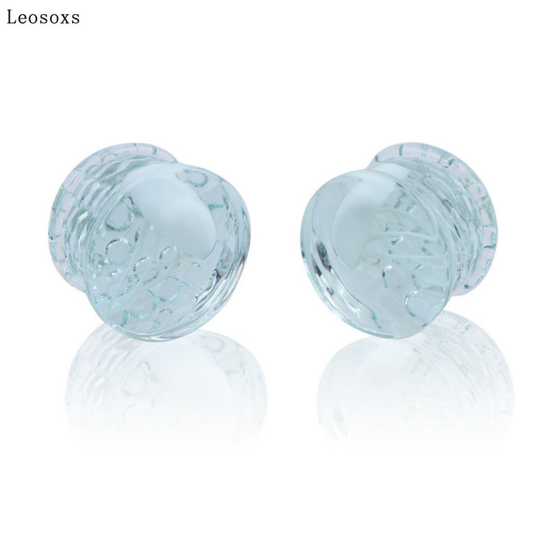 Leosoxs 2 buc. Cercei tip ureche din sticlă explozivă, meduze marine Pinna, bijuterii de modă europeană și americană