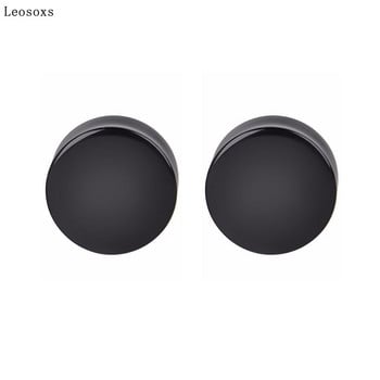 Leosoxs 2τμχ Εξωτερικού Εμπορίου Hot Sale Obsidian Ear Auricle Natural Stone Ear Pinna Exquisite Piercing Jewelry 5-25mm