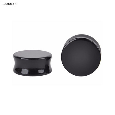 Leosoxs 2 бр. Външна търговия, горещи разпродажби, обсидиан, ушна мида, естествен камък, ушна мида, изящни бижута за пиърсинг 5-25 mm