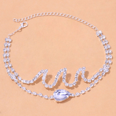 Stonefans Bohemian Ocean Wave gleznă brățară lanț bijuterii pentru femei designer stras dublu strat gleznă picior lanț cadou