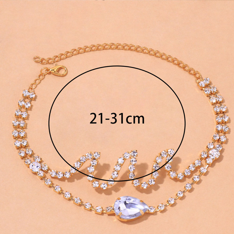 Stonefans Bohemian Ocean Wave gleznă brățară lanț bijuterii pentru femei designer stras dublu strat gleznă picior lanț cadou