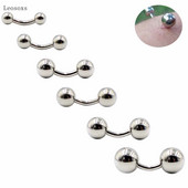 Leosoxs 4 buc. Dinți exteriori creativi, tijă curbată, cercei multifuncționali, bijuterii piercing inel pentru sân