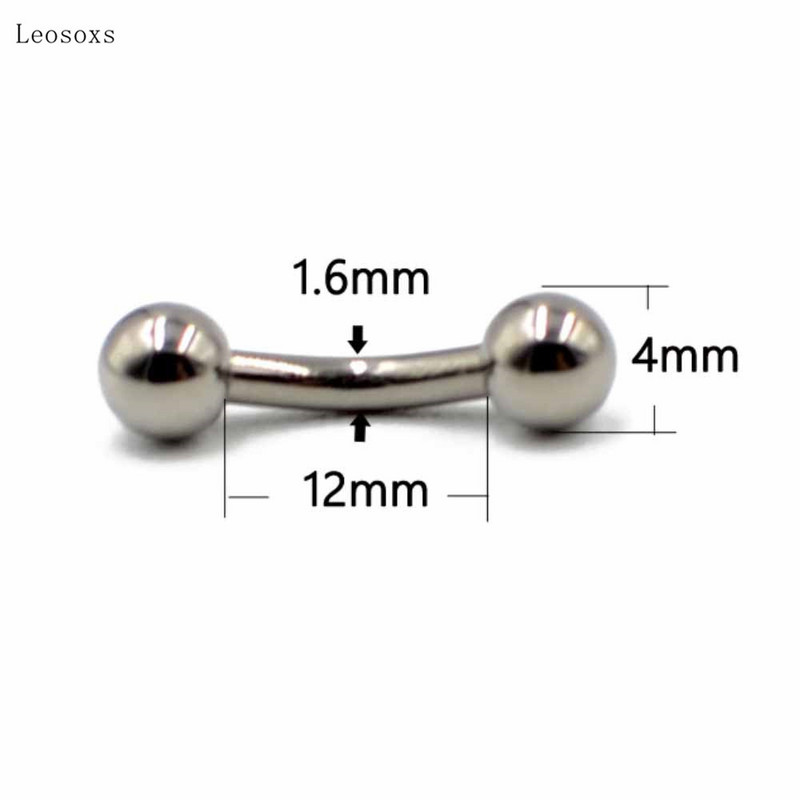 Leosoxs 4 buc. Dinți exteriori creativi, tijă curbată, cercei multifuncționali, bijuterii piercing inel pentru sân