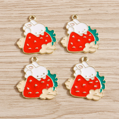 10τμχ 16*21mm Σμάλτο Γούρια κουνελιών για κοσμήματα κατασκευής κράμα Γούρια DIY Μενταγιόν Κολιέ Σκουλαρίκια Αξεσουάρ Χειροποίητη Χειροτεχνία