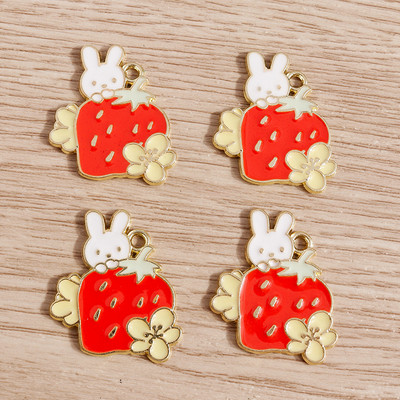 10τμχ 16*21mm Σμάλτο Γούρια κουνελιών για κοσμήματα κατασκευής κράμα Γούρια DIY Μενταγιόν Κολιέ Σκουλαρίκια Αξεσουάρ Χειροποίητη Χειροτεχνία