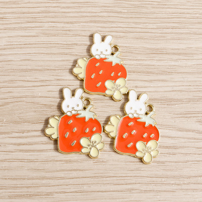 10τμχ 16*21mm Σμάλτο Γούρια κουνελιών για κοσμήματα κατασκευής κράμα Γούρια DIY Μενταγιόν Κολιέ Σκουλαρίκια Αξεσουάρ Χειροποίητη Χειροτεχνία