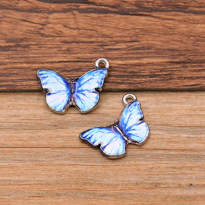 10 bucăți 4 stiluri 8 culori din aliaj de metal picătură ulei colorat fluture farmece pandantiv animal pentru bricolaj brățară colier bijuterii