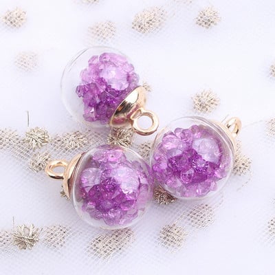 20 ΤΕΜ 16 χιλιοστών Διαφανές γυάλινες μπάλες Γούρια Πολύχρωμο κρυστάλλινο διαμάντι σε μπαλάκι Γούρια Κρεμαστά για κοσμήματα Κατασκευή Diy Crafts Supplies