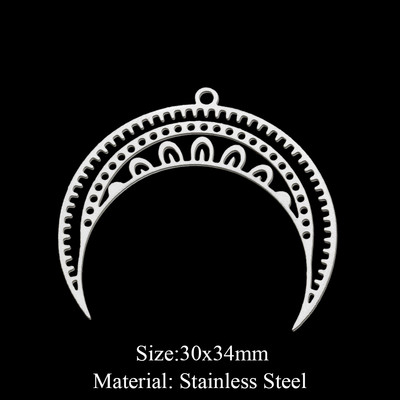 5 buc/lot 316 din oțel inoxidabil Star Moon Cloud Charms Pandantiv pentru coliere Brelocuri de soare cu ridicata pentru fabricarea de bijuterii DIY