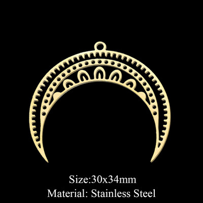 5 buc/lot 316 din oțel inoxidabil Star Moon Cloud Charms Pandantiv pentru coliere Brelocuri de soare cu ridicata pentru fabricarea de bijuterii DIY