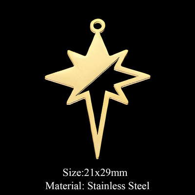 5 buc/lot 316 din oțel inoxidabil Star Moon Cloud Charms Pandantiv pentru coliere Brelocuri de soare cu ridicata pentru fabricarea de bijuterii DIY