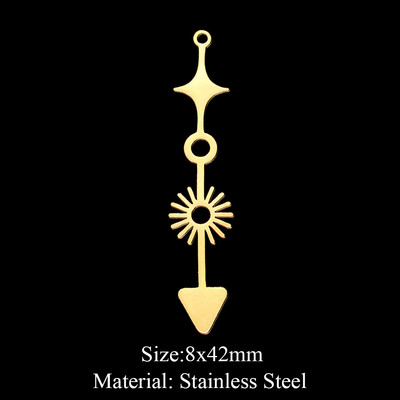 5 buc/lot 316 din oțel inoxidabil Star Moon Cloud Charms Pandantiv pentru coliere Brelocuri de soare cu ridicata pentru fabricarea de bijuterii DIY