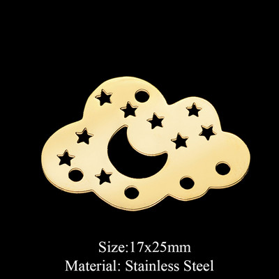 5 buc/lot 316 din oțel inoxidabil Star Moon Cloud Charms Pandantiv pentru coliere Brelocuri de soare cu ridicata pentru fabricarea de bijuterii DIY
