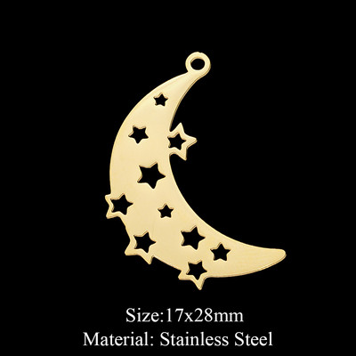 5 buc/lot 316 din oțel inoxidabil Star Moon Cloud Charms Pandantiv pentru coliere Brelocuri de soare cu ridicata pentru fabricarea de bijuterii DIY