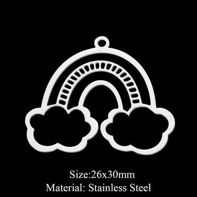 5 buc/lot 316 din oțel inoxidabil Star Moon Cloud Charms Pandantiv pentru coliere Brelocuri de soare cu ridicata pentru fabricarea de bijuterii DIY