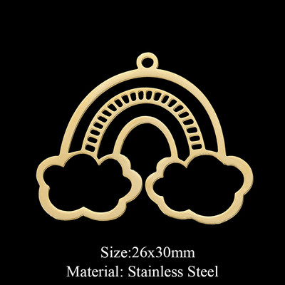 5 buc/lot 316 din oțel inoxidabil Star Moon Cloud Charms Pandantiv pentru coliere Brelocuri de soare cu ridicata pentru fabricarea de bijuterii DIY