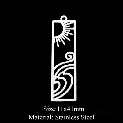 5 buc/lot 316 din oțel inoxidabil Star Moon Cloud Charms Pandantiv pentru coliere Brelocuri de soare cu ridicata pentru fabricarea de bijuterii DIY