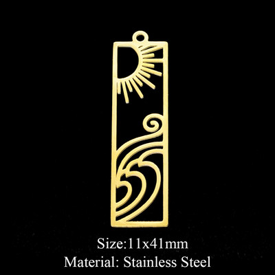 5 buc/lot 316 din oțel inoxidabil Star Moon Cloud Charms Pandantiv pentru coliere Brelocuri de soare cu ridicata pentru fabricarea de bijuterii DIY