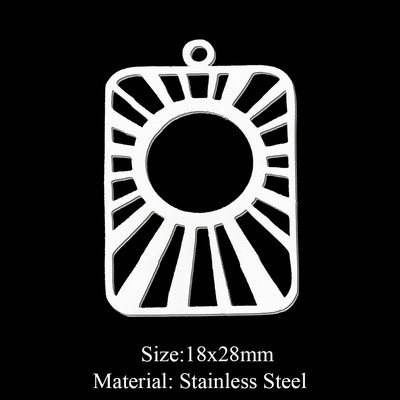 5 buc/lot 316 din oțel inoxidabil Star Moon Cloud Charms Pandantiv pentru coliere Brelocuri de soare cu ridicata pentru fabricarea de bijuterii DIY