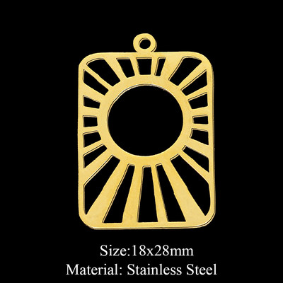 5 buc/lot 316 din oțel inoxidabil Star Moon Cloud Charms Pandantiv pentru coliere Brelocuri de soare cu ridicata pentru fabricarea de bijuterii DIY