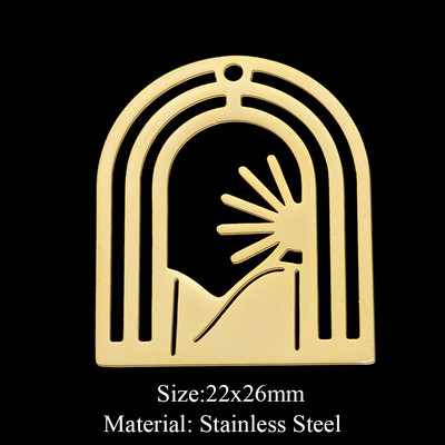 5 buc/lot 316 din oțel inoxidabil Star Moon Cloud Charms Pandantiv pentru coliere Brelocuri de soare cu ridicata pentru fabricarea de bijuterii DIY