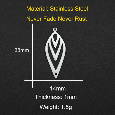 5 buc/lot 316 din oțel inoxidabil geometric moon star waterdrop bricolaj cercei conector farmec preț de fabrică cu ridicata