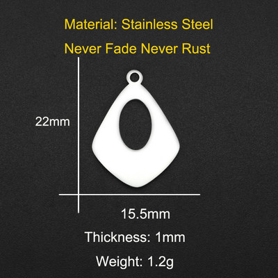 5 buc/lot 316 din oțel inoxidabil geometric moon star waterdrop bricolaj cercei conector farmec preț de fabrică cu ridicata