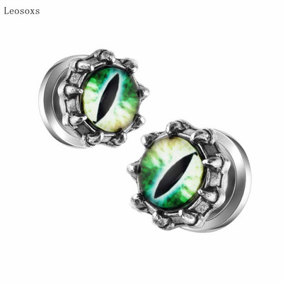 Leosoxs 2 bucăți stil exploziv Longan gheare cap de pasăre și expansiune ureche 6 mm-25 mm piercing bijuterii