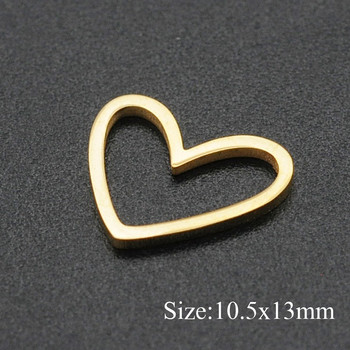 5 бр./лот 316 неръждаема стомана Heart Heometric DIY Earring Charm Connector Търговия на едро с най-високо качество Находки Accpet OEM Order