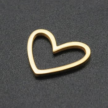 5 бр./лот 316 неръждаема стомана Heart Heometric DIY Earring Charm Connector Търговия на едро с най-високо качество Находки Accpet OEM Order