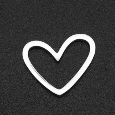 5 buc/lot 316 oțel inoxidabil inimă geometrică bricolaj cercei farmec conector comerț cu ridicata de calitate superioară constatări Accpet comandă OEM