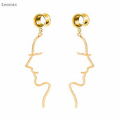 Leosoxs 2 buc Versiune coreeană de urechi abstracte simple și personalizate 6 mm-25 mm bijuterii piercing rafinate