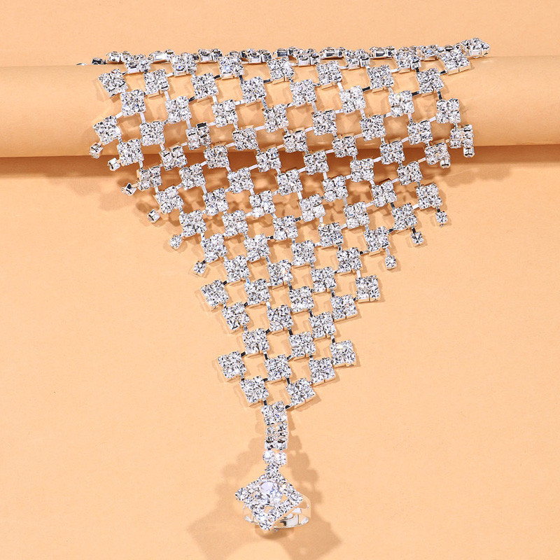 Stonefans Fashion teljes strassz bokalánc lábujj gyűrűs karkötő nőknek Bohemian Beach Crystal Finger bokalánc mezítlábas ékszerek