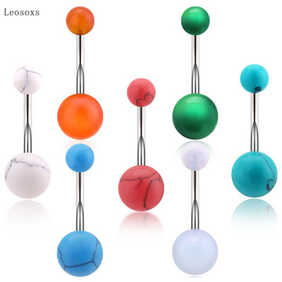 Leosoxs 1 buc Set de unghii pentru buric, stil de explozie, opal simplu, bijuterii pentru piercing