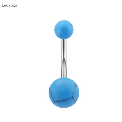 Leosoxs 1 buc Set de unghii pentru buric, stil de explozie, opal simplu, bijuterii pentru piercing