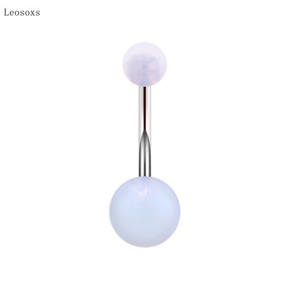 Leosoxs 1 buc Set de unghii pentru buric, stil de explozie, opal simplu, bijuterii pentru piercing