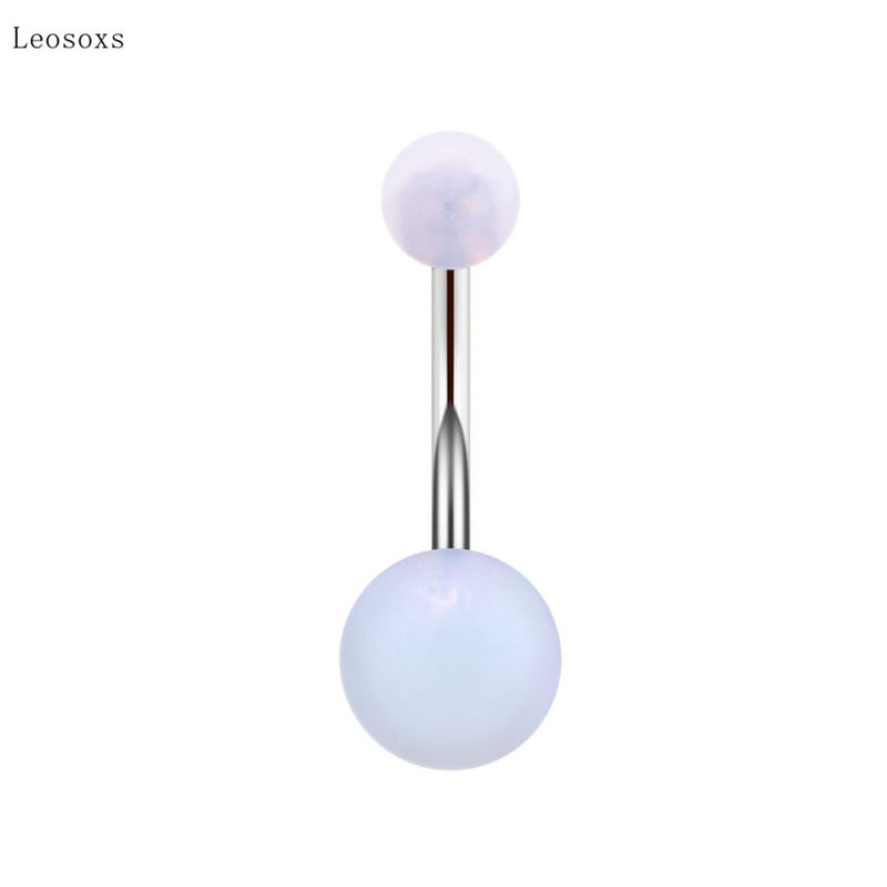 Leosoxs 1 buc Set de unghii pentru buric, stil de explozie, opal simplu, bijuterii pentru piercing