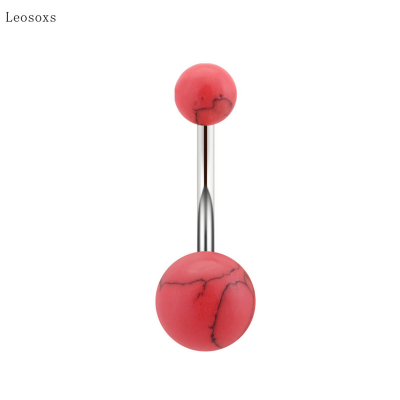 Leosoxs 1 buc Set de unghii pentru buric, stil de explozie, opal simplu, bijuterii pentru piercing