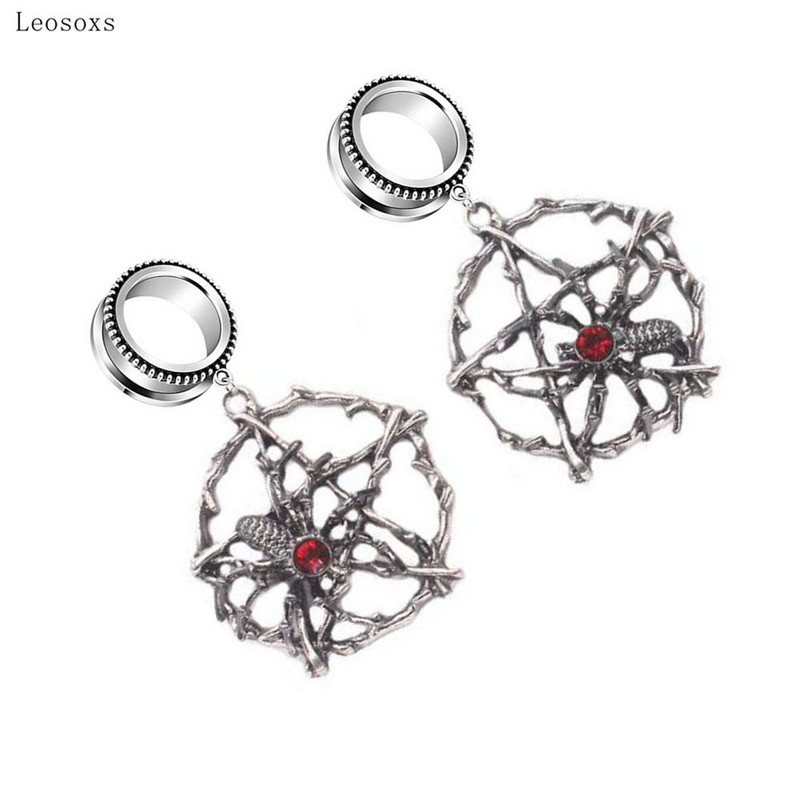 Leosoxs 2 buc. Cercei cu păianjen pentagramă cu model de frunze vintage europene și americane, bijuterii piercing