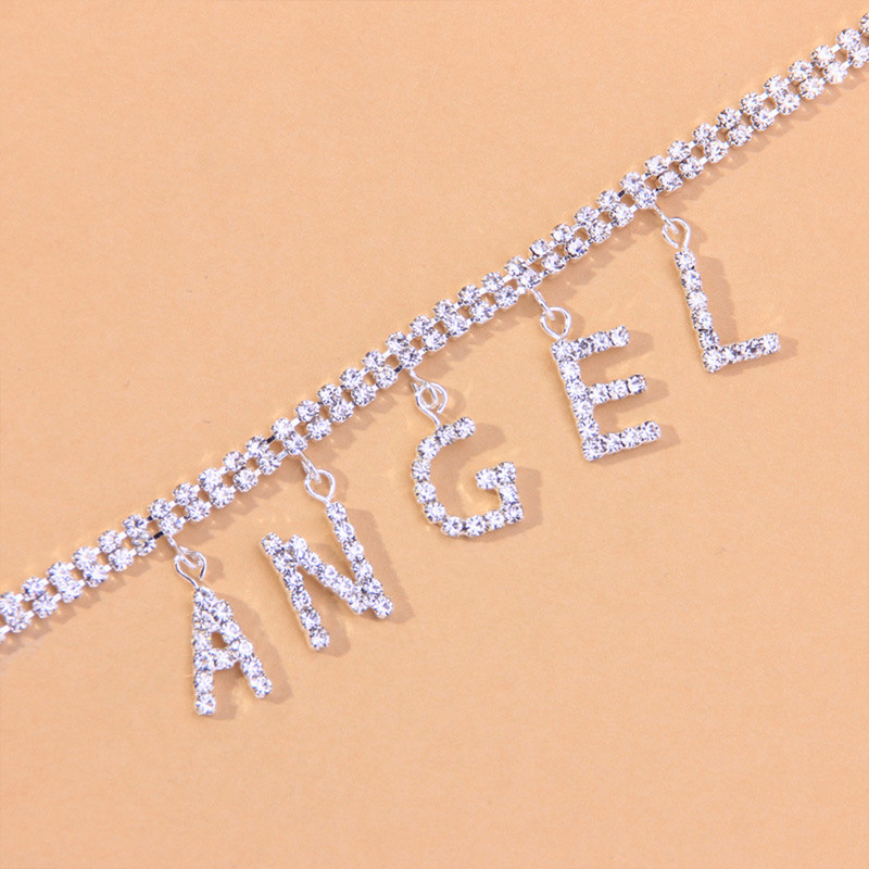 Stonefans, lanț de înger boem, literă, gleznă cu stras pentru femei, vară, plajă, cristal, gleznă cu mai multe straturi, bijuterii pentru picioare