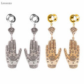 Leosoxs 2 bucăți pandantive retro europene și americane cu palmier lungi, bijuterii piercing rafinate