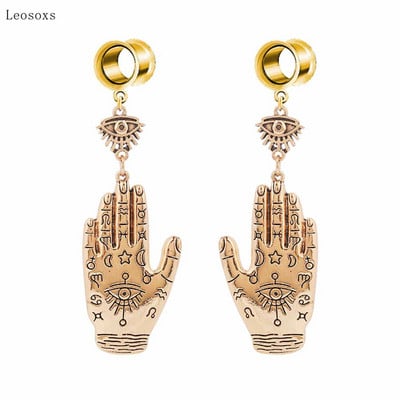 Leosoxs 2 bucăți pandantive retro europene și americane cu palmier lungi, bijuterii piercing rafinate