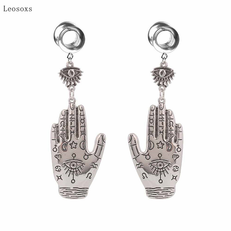 Leosoxs 2 bucăți pandantive retro europene și americane cu palmier lungi, bijuterii piercing rafinate