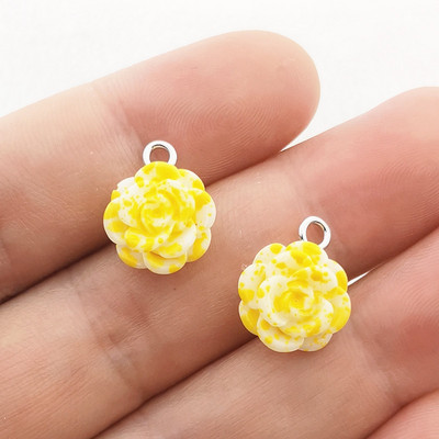 30 de bucăți Breloc cu trandafiri din rășină Smalț din rășină cu trandafir roșu Pandantive pentru femei Brățară bricolaj Breloc Mărgele Bijuterii Găsirea unui cadou zilnic