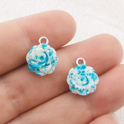 30 de bucăți Breloc cu trandafiri din rășină Smalț din rășină cu trandafir roșu Pandantive pentru femei Brățară bricolaj Breloc Mărgele Bijuterii Găsirea unui cadou zilnic