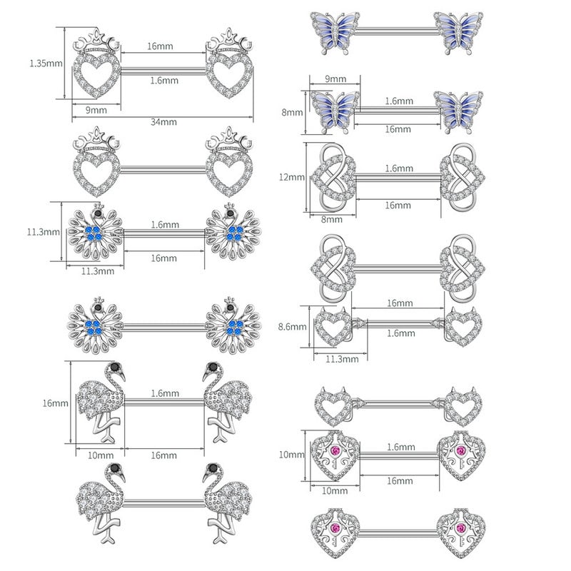 Leosoxs 1 pereche de bijuterii pentru piercing pentru unghii, pentru comerț electronic european și american